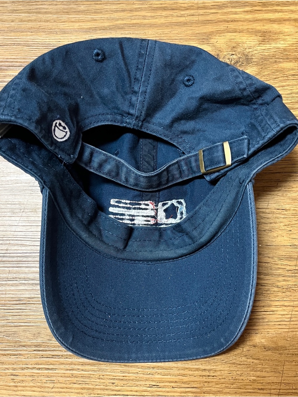 Life is Good Navy Baseball Cap Hat Distressed American Flag Patch Adjustable - Picture 3 of 7
